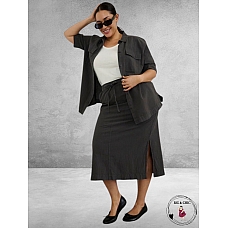 KAFFE CURVE Rok Nana Liah Black Oyster